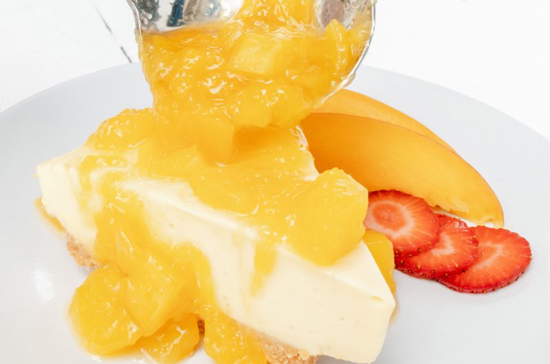 Cheesecake de mango sin horno