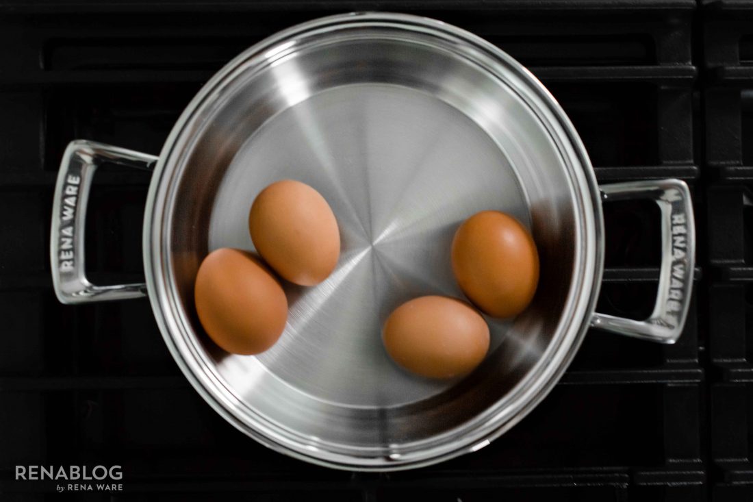 Huevos duros con un “mínimo de agua”