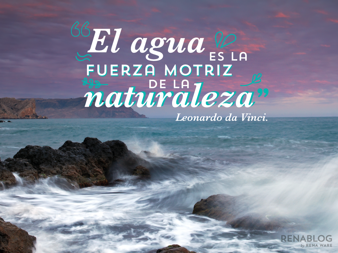 “El agua es la fuerza motriz de toda la naturaleza.” Leonardo da Vinci.