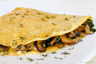Crepas de champiñones