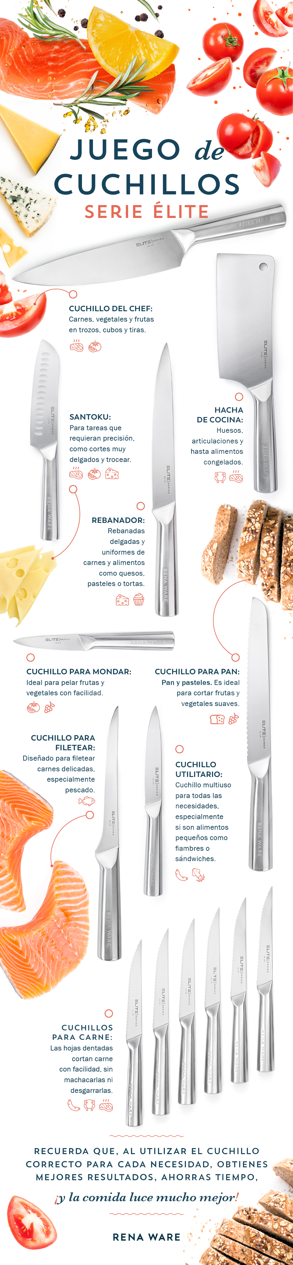 Guía de los cuchillos de cocina