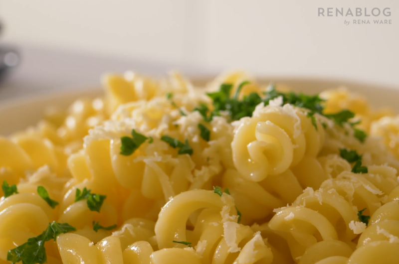 Pasta Alfredo con un “mínimo de agua”